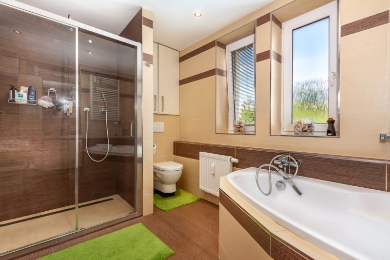 Shower with Space-Saving Doors